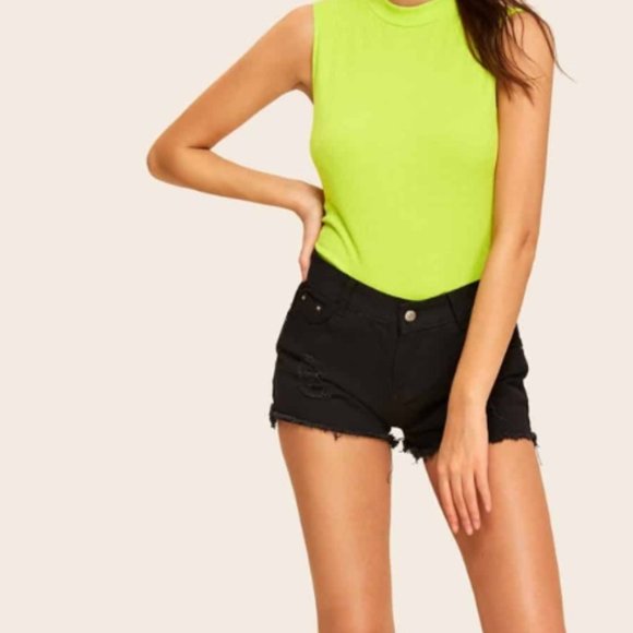 NEW Lime Green  Sleeveless Top (L) - Picture 5 of 5